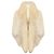 Etro Ivory Rabbit Fur Cape with Fox Fur Collar and Silk Lining