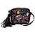 Borsa a tracolla in pelle nera con patch sticker multi Anya Hindmarch