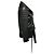 Dsquared2 Motojacke aus schwarzem Lammleder mit Stoffbesatz - Ansicht 2