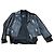 Dsquared2 Motojacke aus schwarzem Lammleder mit Stoffbesatz - Ansicht 5