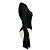 Autre Marque Mugler Body in jersey nero a maniche lunghe con scollo rotondo e split - vista 2