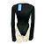 Autre Marque Mugler Body in jersey nero a maniche lunghe con scollo rotondo e split - vista 3