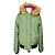 Autre Marque Chaqueta Puffer con Capucha Eleven Elfs Verde con Borde de Pelo