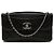 Borsa a spalla Single Flap in pelle di vitello matelassé Chanel CC nera
