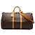Borsa da viaggio Louis Vuitton Monogram Keepall Bandouliere 60 Marrone