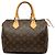 Borsa Boston Louis Vuitton Monogram Speedy 25 Marrone