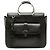 Gucci Medium Satchel-Tasche aus schwarzem Schweineleder mit Metallring