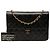 Borsa a spalla Chanel Medium CC Single Flap in pelle d'agnello matelassé nera - vista 7