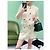 Falda Prada de tweed beige de talle alto - vista 9