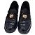 Mocassini Chanel in pelle nera con plateau e cuore