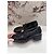 Mocassini Chanel in pelle nera con plateau e cuore - vista 3