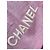 Sciarpa Chanel in cotone rosa con logo ricamato - vista 5
