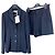 Conjunto de Blazer com Cinto e Calções Dior Navy de Lã e Seda