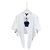 Top Louis Vuitton Blanco de Algodón con Nudo Frontal