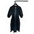Vestido Céline de lino negro con mangas abullonadas