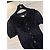 Vestido Chanel de seda negro con mangas abullonadas - vista 7