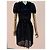 Vestido Chanel de seda negro con mangas abullonadas - vista 8