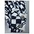 Top de Chanel en seda estampado racing de cuadros blanco y negro - vista 5