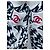 Top de Chanel en seda estampado racing de cuadros blanco y negro - vista 8