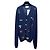 Gucci Strickjacke aus Wolle in Navy mit Stickerei
