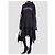 Vestido Balenciaga Negro de Algodón con Capucha Estampado Sánscrito - vista 6