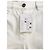 Vaqueros de Pierna Ancha Chanel Blancos de Denim con Perlas y Lentejuelas - vista 7
