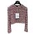 Chanel Tweed Cardigan Jacke mit rosa Perlen Größe 38