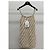 Set Abito e Giacca Chanel in Tweed Beige a Rombi - vista 2
