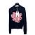 Chanel Schwarzer Kaschmir Strick Blumenmuster Double C Pailletten