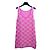 Vestido tank de algodón rosa Gucci con punto jacquard Double G
