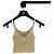 Miu Miu Strick-Camisole Beige mit Buchstabenprint