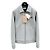 Miu Miu Jacke aus grauer Wolle mit Logo Patch