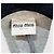 Miu Miu Jacke aus grauer Wolle mit Logo Patch - Ansicht 2