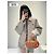 Miu Miu Jacke aus grauer Wolle mit Logo Patch - Ansicht 8