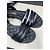 Sandali Chanel Neri in Tessuto con Nastro Double C Taglia 36 - vista 2