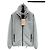 Miu Miu Oversized Fleecejacke mit Pelzkragen Grau