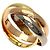 Anello Cartier Trinity in oro rosa bianco e giallo 18K