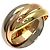 Anello Cartier Trinity in oro rosa bianco e giallo 18K - vista 2