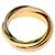 Anello Cartier Trinity in oro rosa bianco e giallo 18K - vista 3