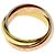 Anello Cartier Trinity in oro rosa bianco e giallo - vista 3