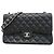 Borsa a tracolla Chanel in pelle di vitello grana nera