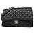 Borsa a tracolla Chanel in pelle di vitello grana nera