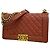Borsa a tracolla Chanel Boy Chain in pelle di vitello marrone