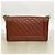 Borsa a tracolla Chanel Boy Chain in pelle di vitello marrone - vista 12