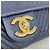 Borsa a tracolla Chanel in pelle blu navy - vista 10