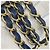 Borsa a tracolla Chanel in pelle blu navy - vista 7