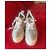 Sneakers Miu Miu in tela argento con zeppa - vista 13