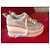 Sneakers Miu Miu in tela argento con zeppa - vista 14
