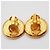 Chanel Vintage CC Round Clip-On Metal Small - vista 2