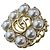 GUCCI Double G Flower Pearl Ring
